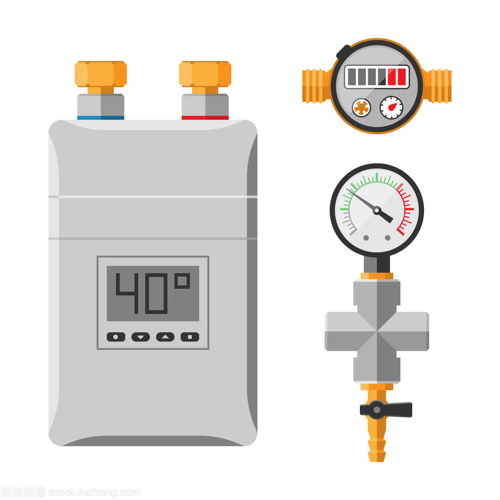管道矢量图标分离